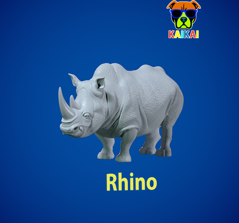 Rhino model - one-horned rhinoceros- decor - 3D print Modello di stampa 3D .c4d .max .obj .3ds .fbx .stl .blend