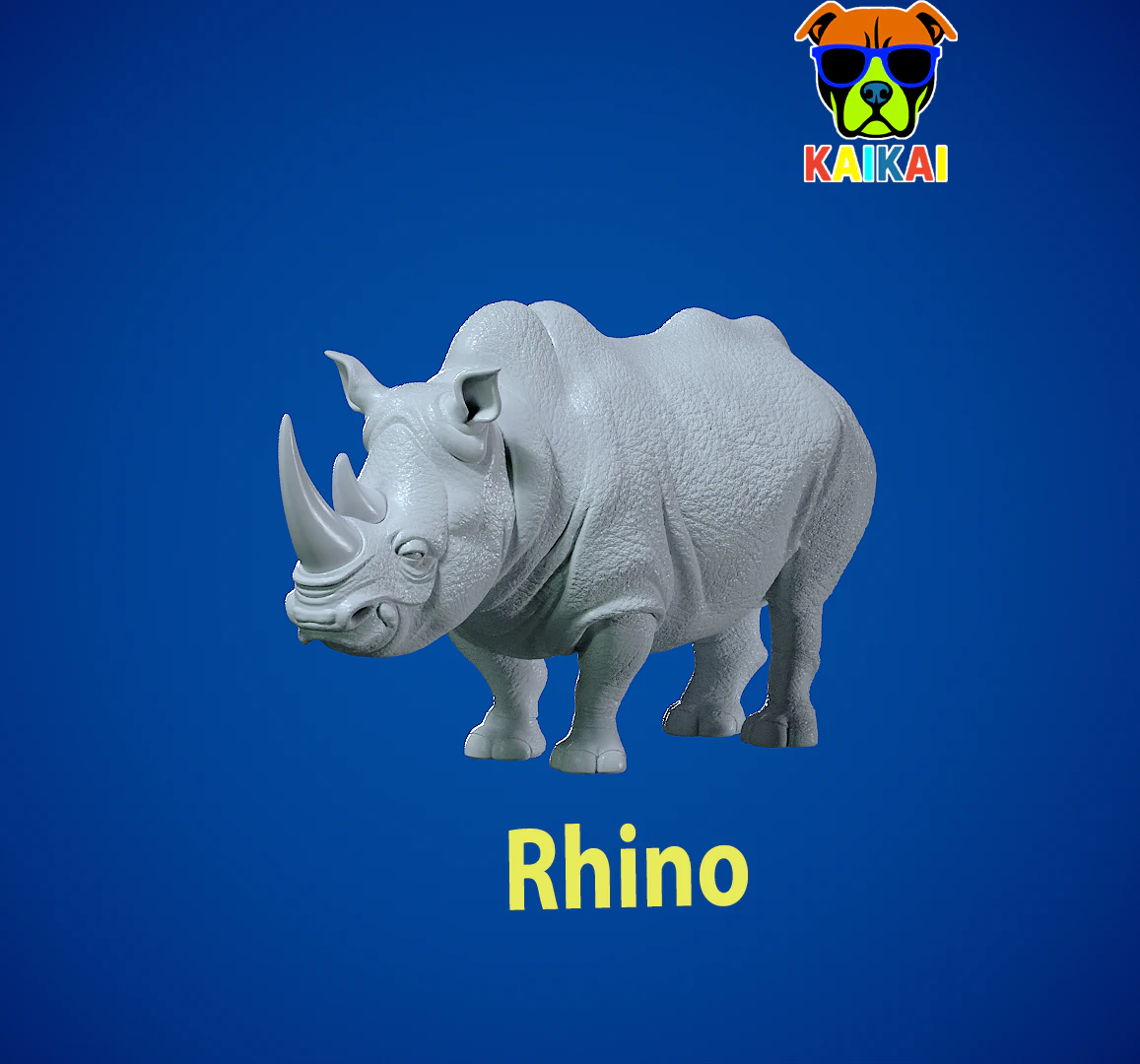 Rhino model - one-horned rhinoceros- decor - 3D print 3D Print Model .c4d .max .obj .3ds .fbx .stl .blend