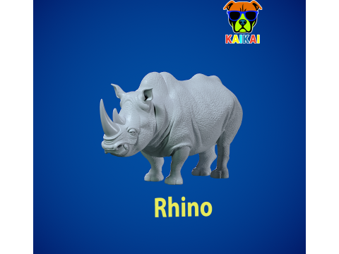 Rhino model - one-horned rhinoceros- decor - 3D print 3D Print Model