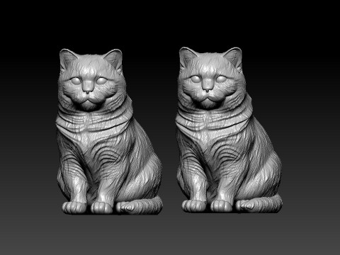 British Shorthair cat - Blue England Cat model - statue - 3D print 3D Print Model
