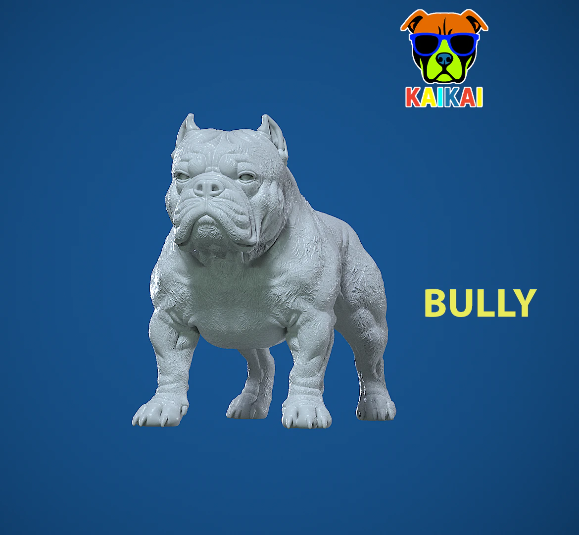 American Bully model - Bully statue Dog - 3D print 3D Print Model .c4d .max .obj .3ds .fbx .stl .blend 