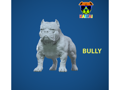 American Bully model - Bully statue Dog - 3D print Model Cetak 3D