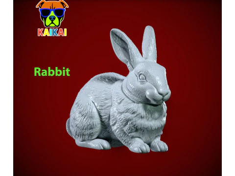 霸王兔模型 - 雕像 - 装饰 - 3D 打印 3D 打印模型