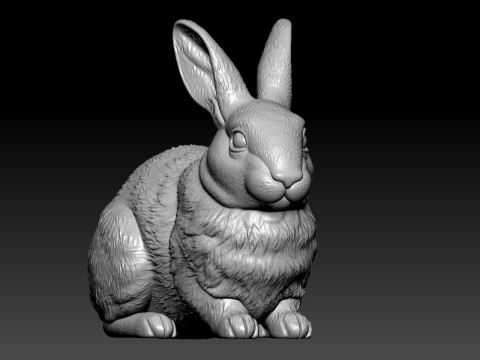 Rabbit rex model - statue - decor - 3D print Model do druku 3D
