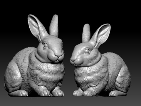 Rabbit rex model - statue - decor - 3D print Model do druku 3D