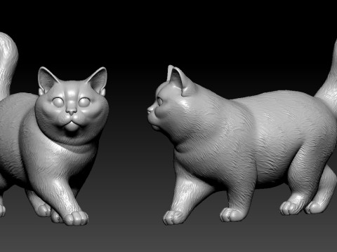 Cat fat model - cat statue - 3D print 3D Print Model