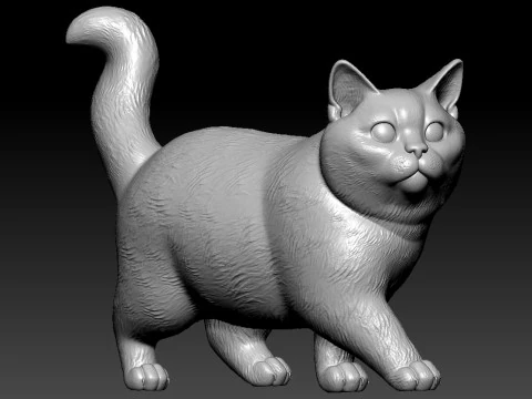 Cat fat model - cat statue - 3D print 3D Print Model