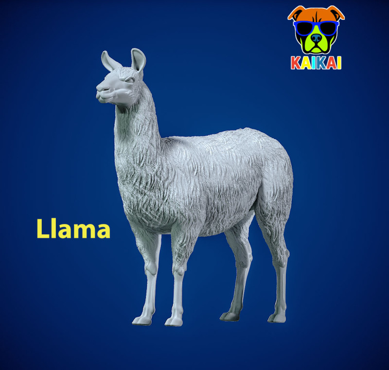 Llamas model - camel statue - 3D print Modelo de impresión 3D .c4d .max .obj .3ds .fbx .stl .blend