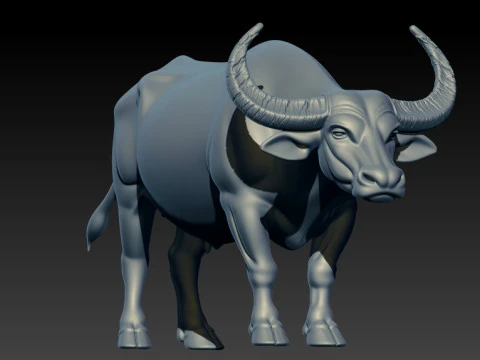 Buffalo model - water buffalo statue - 3D print 3D Print Model