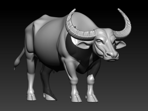 Buffalo model - water buffalo statue - 3D print Modelo de impresión 3D