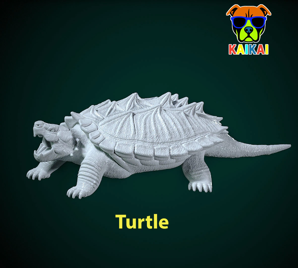 Alligator snapping turtle model - turtle statue - 3D print 3D Print Model .c4d .max .obj .3ds .fbx .stl .blend 