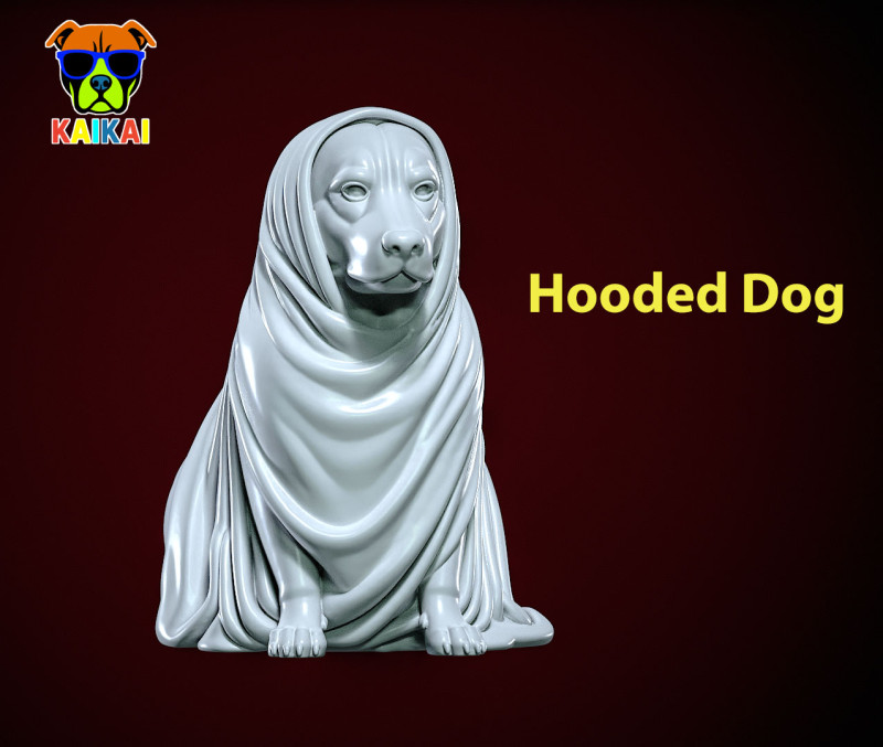 Dog wearing a hoodie model - dog statue - decor - 3D print Modello di stampa 3D .c4d .max .obj .3ds .fbx .stl .blend 