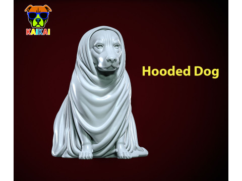 Dog wearing a hoodie model - dog statue - decor - 3D print Modèles 3D en vedette