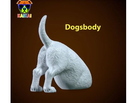 Gold digging dog model - Dog statue - 3D print 3D Print Model