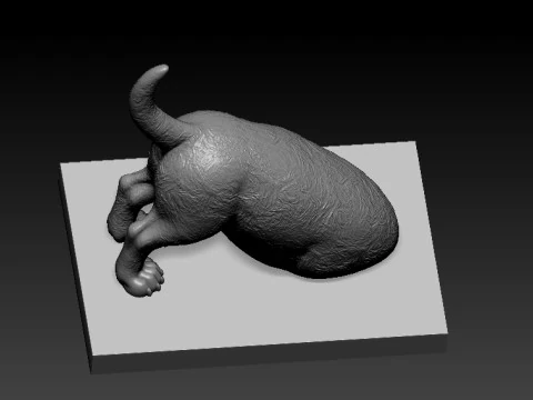 Gold digging dog model - Dog statue - 3D print 3D Print Model