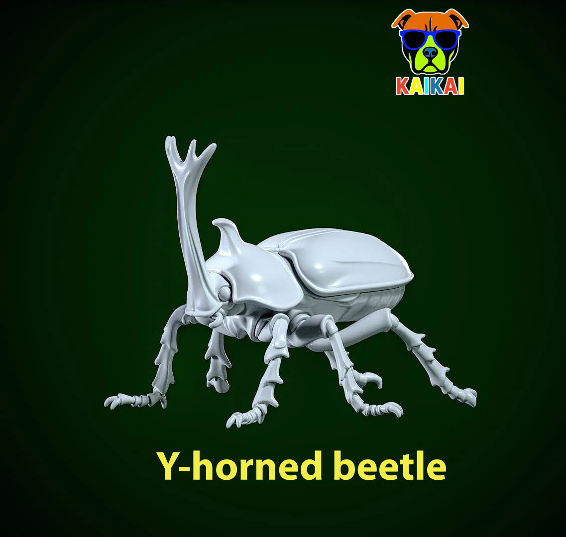 Y-horned beetle statue - insect model - 3D print 3D Print Model .c4d .max .obj .3ds .fbx .stl .blend 