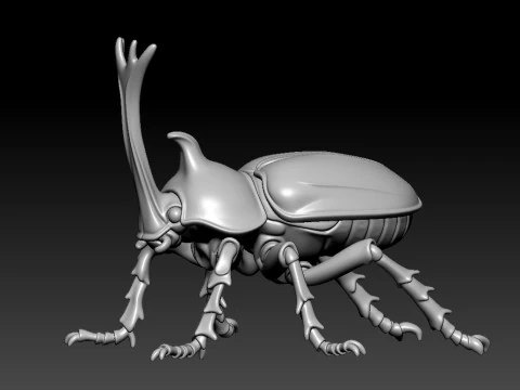 Y-horned beetle statue - insect model - 3D print 3D Print Model