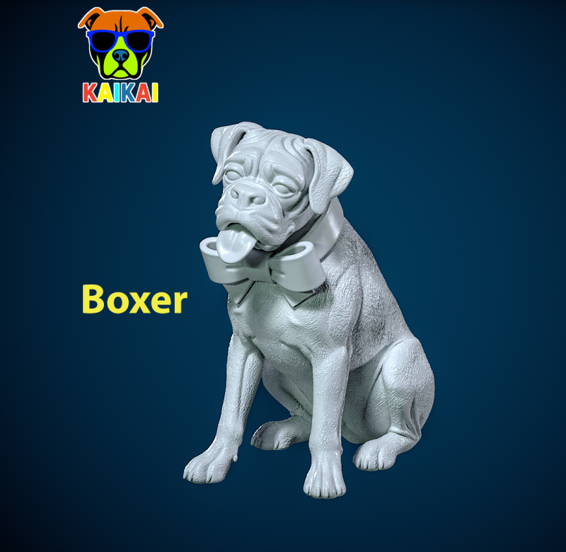 Boxer Dog statue - German Boxer dog model - 3D print 3D Принт Модель .c4d .max .obj .3ds .fbx .stl .blend