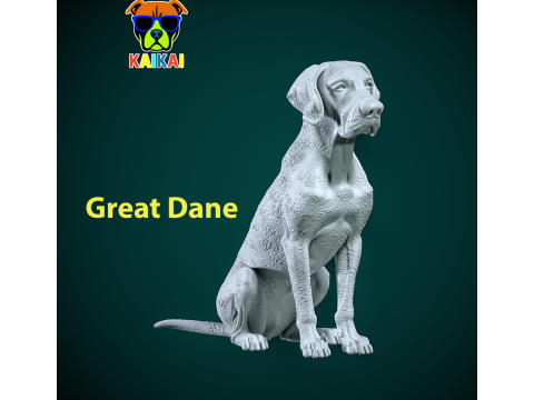 Great Dane dog model - German Mastiff dog statue - 3D print 3D Print Model