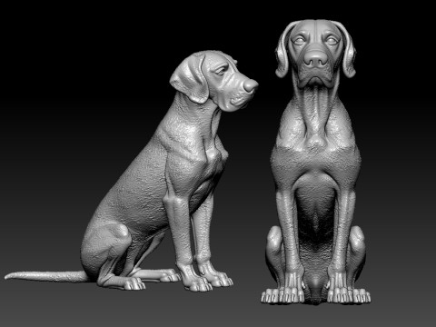 Great Dane dog model - German Mastiff dog statue - 3D print 3D प्रिंट मॉडल