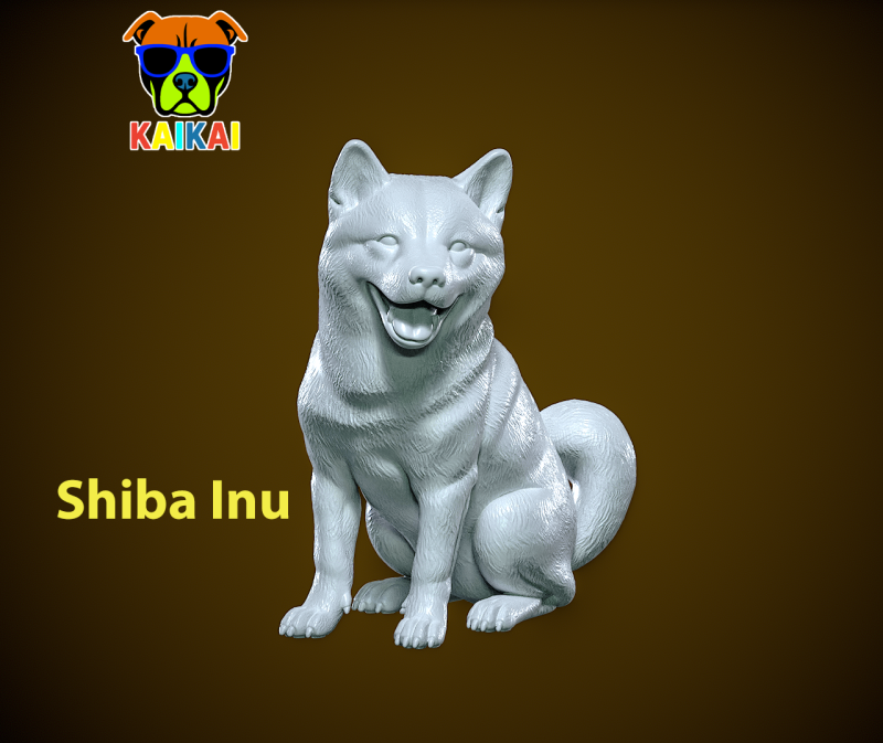 Shiba Inu model - Japanese small dog breed - 3D print Modello di stampa 3D .c4d .max .obj .3ds .fbx .stl .blend