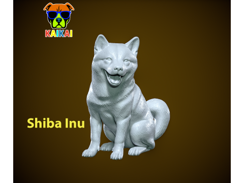 Shiba Inu model - Japanese small dog breed - 3D print 3D प्रिंट मॉडल