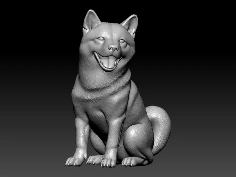 Shiba Inu model - Japanese small dog breed - 3D print 3D Print Model