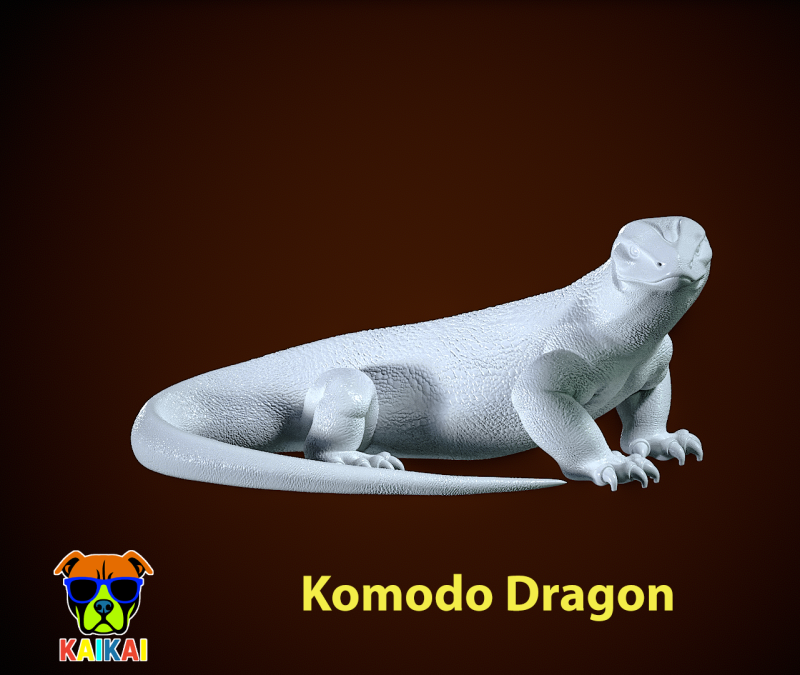 Komodo dragon model - Unicorn statue - 3D print 3D प्रिंट मॉडल .c4d .max .obj .3ds .fbx .stl .blend