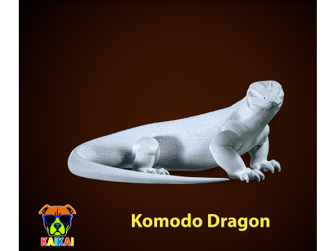 Komodo dragon model - Unicorn statue - 3D print 3D Print Model