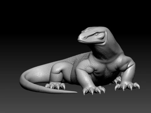 Komodo dragon model - Unicorn statue - 3D print 3D Print Model