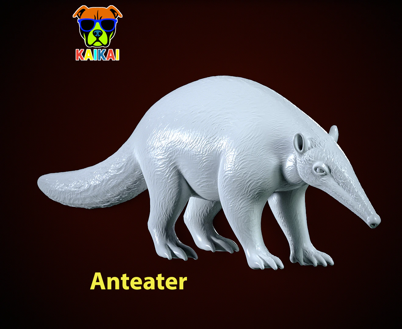 Giant anteater model - antbear statue - 3D print 3D Print Model .c4d .max .obj .3ds .fbx .stl .blend 