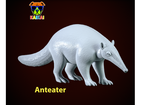 Giant anteater model - antbear statue - 3D print 3D प्रिंट मॉडल