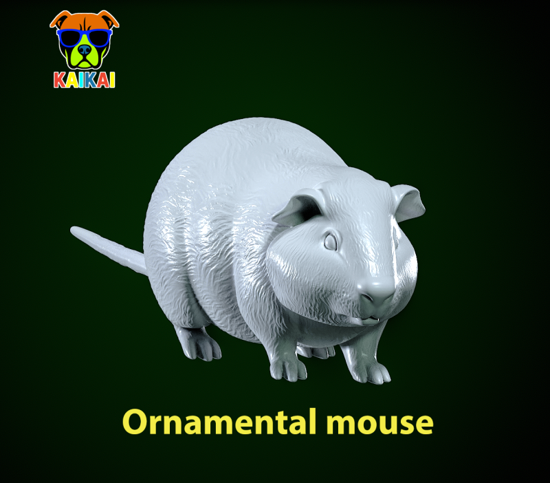 Hamster model - stumpy tail mouse statue - 3D print 3D प्रिंट मॉडल .c4d .max .obj .3ds .fbx .stl .blend