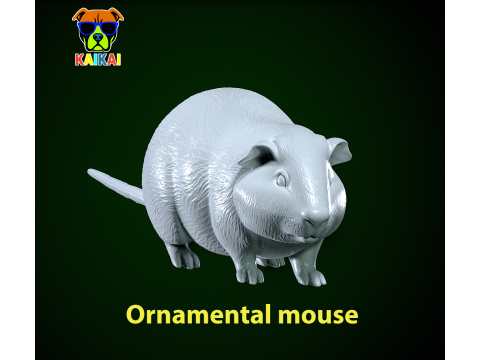 Hamster model - stumpy tail mouse statue - 3D print 3D Принт Модель