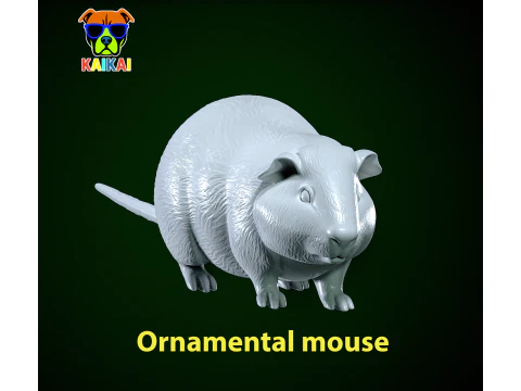 Modelo de h&aacute;mster - estatua de rat&oacute;n de cola rechoncha - impresi&oacute;n 3D Modelo de impresión 3D