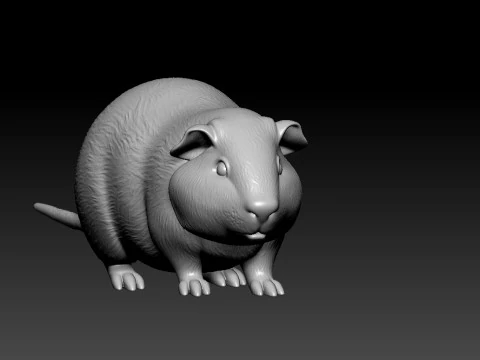 Hamster model - stumpy tail mouse statue - 3D print 3D Print Model