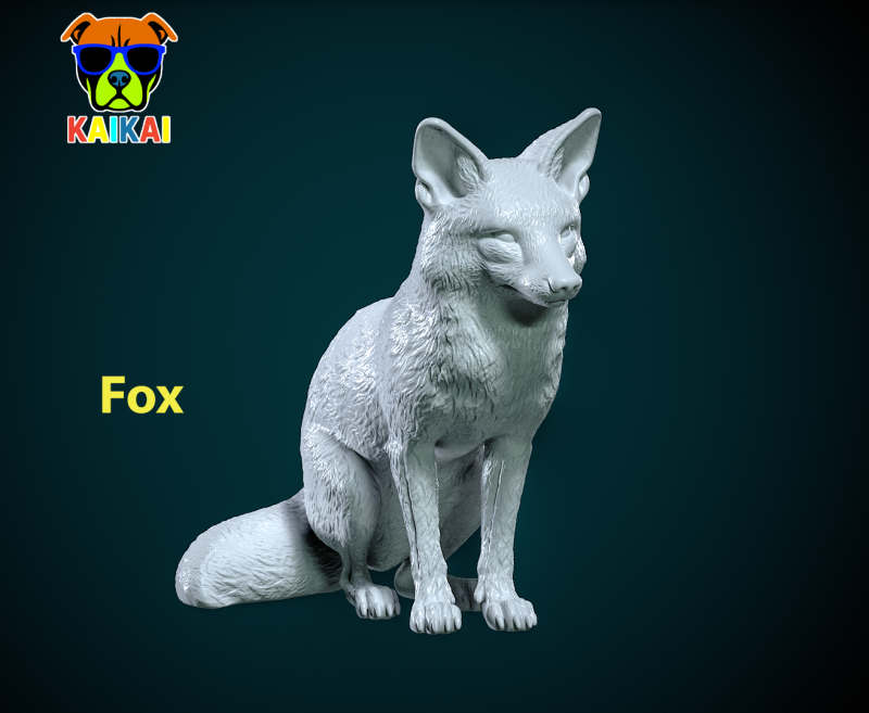 Fox model - Red fox statue - decor - 3D print Modèles 3D en vedette .c4d .max .obj .3ds .fbx .stl .blend