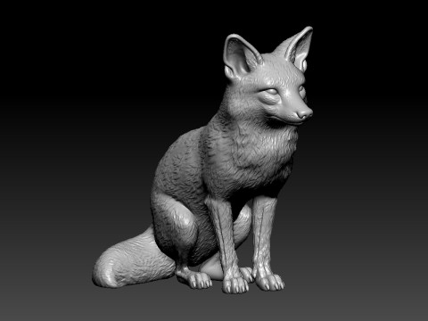 Fox model - Red fox statue - decor - 3D print Modèles 3D en vedette