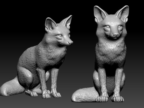 Fox model - Red fox statue - decor - 3D print Modèles 3D en vedette
