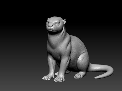 Otter statue - Carnivorous mammal model - 3D print 3D प्रिंट मॉडल