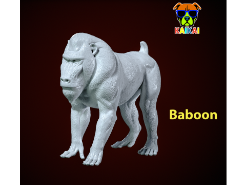 Baboon model - King Kong statue - Monkey decor - 3D print 3D प्रिंट मॉडल