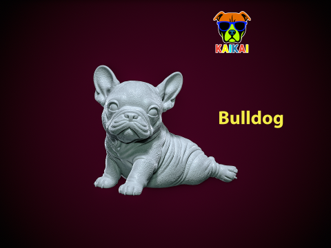 Bulldog model - america bully dog - 3D print Modèles 3D en vedette