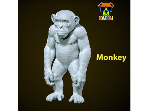 Monkey model - Kingkong statue - 3D print 3D प्रिंट मॉडल