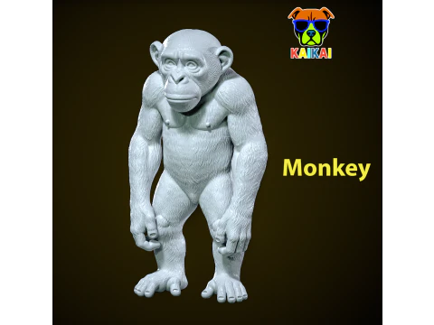 Modelo de macaco - est&aacute;tua de Kingkong - impress&atilde;o 3D Modelo de Impressão 3D