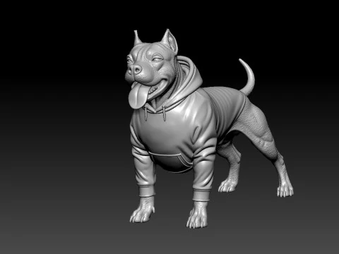 Amerikan Bulldog Kentsel Efektler Dekoru 3D Baskı Modeli