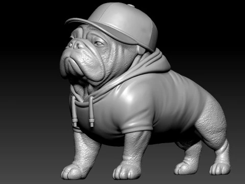 Bulldog model - america bully dog urban vibes decor 3D Print Model