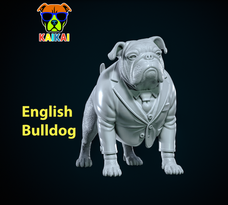 English bulldog fashion - Bulldog urban vibes decor 3D-printmodel .c4d .max .obj .3ds .fbx .stl .blend