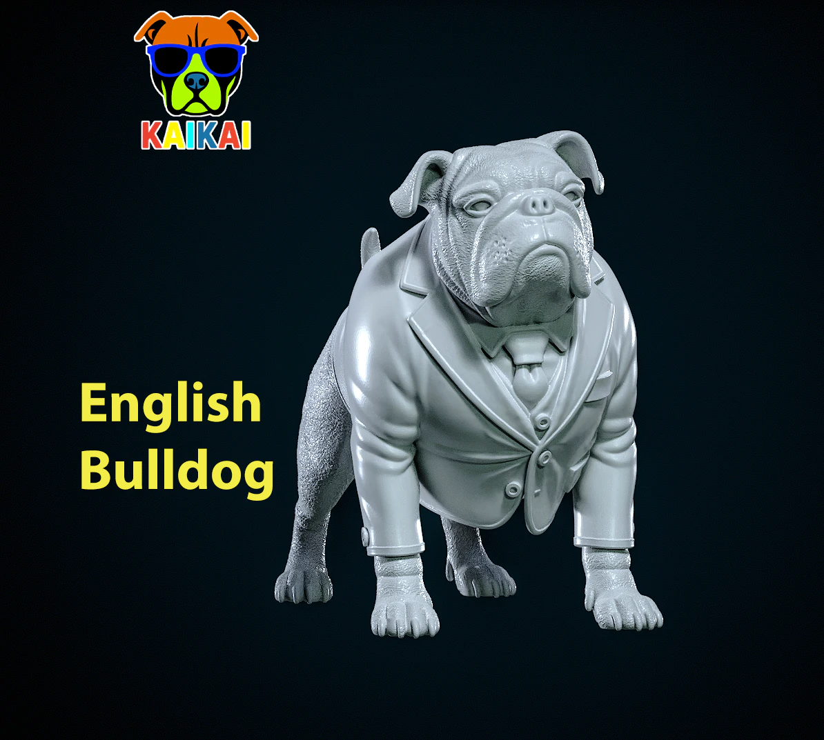 English bulldog fashion - Bulldog urban vibes decor 3D Print Model .c4d .max .obj .3ds .fbx .stl .blend 