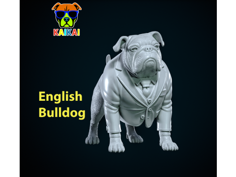 English bulldog fashion - Bulldog urban vibes decor 3D Принт Модель