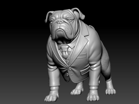 English bulldog fashion - Bulldog urban vibes decor 3D-printmodel